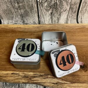 Geldgeschenk  40. Geburtstag Geschenkdose