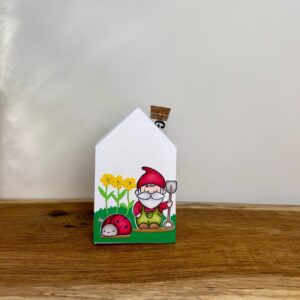Geldgeschenk Garten personalisiert – Gutschein Verpackung mit Reagenzglas, kreatives Geldgeschenk Gärtner, Geschenk Gartenliebhaber