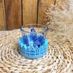 Häuser Windlicht – Maritimes Geschenk | Kerzenhalter mit Glas