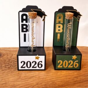 Geldgeschenk Abitur 2026, Abi Geschenk Reagenzglas Wunscherfüller, Abschluss Geschenk Idee |