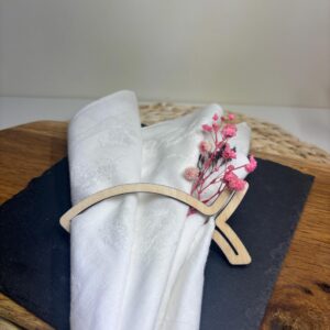 Serviettenringe Fisch Holz 4er Set Kommunion Deko Taufe Tischdeko Konfirmation Serviettenhalter christliche Deko Holz Fisch