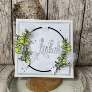 Geldgeschenk Hochzeit Rahmen – Keilrahmen mit Umschlag & Eukalyptus Deko – Geschenk Idee „Liebe“