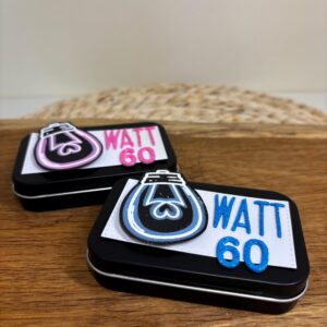 Geldgeschenk Verpackung 60 Geburtstag „Watt 60“ Dose | Gutschein Verpackung kreativ | Lustige Geschenkbox Glühbirne