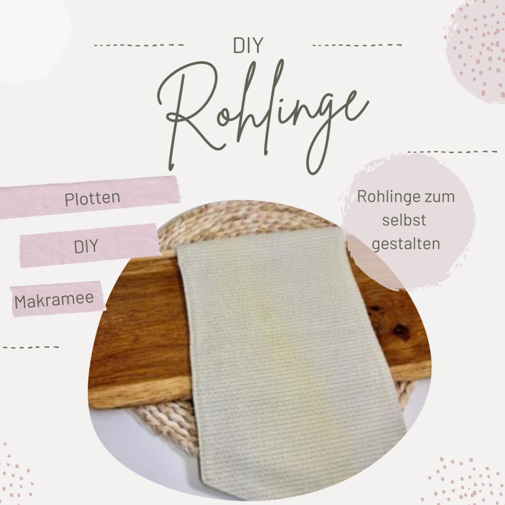 rohlinge zum plotten und diy wimpel aus stoff oder anhänger aus Holz
