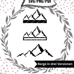 Berg Silhouette SVG / Plotterdatei & Laserdatei Holz Aufsteller